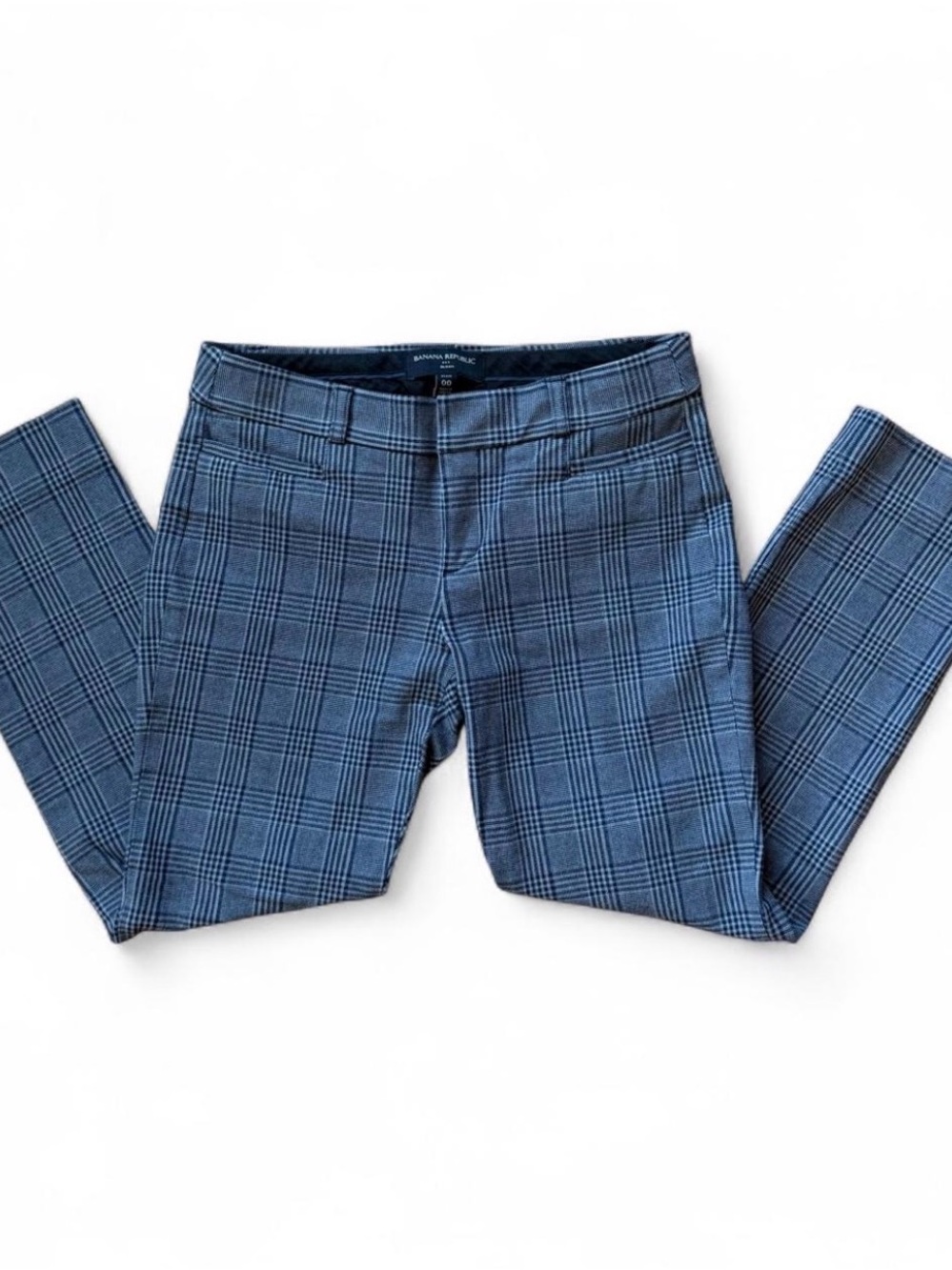 Banana Republic Blue Plaid Stretch Women’s Pants